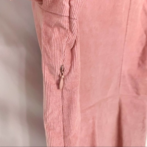 NWT Urban Outfitters Pink Claudia Corduroy Square Neck Mini Dress Size Large - Picture 8 of 12